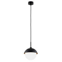 HÄNGELEUCHTE Argon Capello 109/20/20 cm  - Schwarz/Weiß, KONVENTIONELL, Glas/Metall (109/20/20cm)