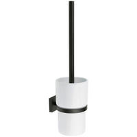 WC-BÜRSTENGARNITUR in Metall  Kunststoff   - Schwarz/Weiß, Basics, Keramik/Kunststoff (11,9/38/11,9cm)