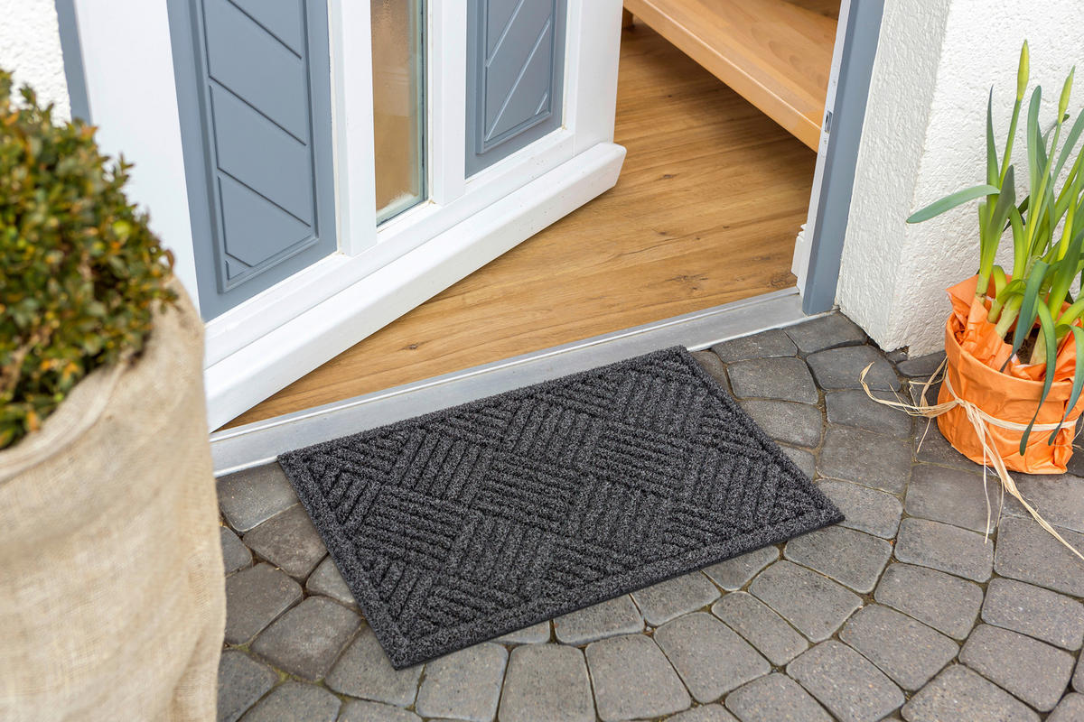 FUßMATTE 45/75 cm Scraper Design  - Anthrazit, KONVENTIONELL, Textil (45/75cm)