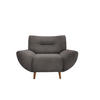 SESSEL in Chenille Graubraun  - Wildeiche/Graubraun, Modern, Holz/Textil (111/81/90cm) - MID.YOU