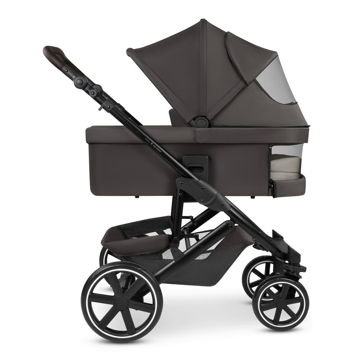 KINDERWAGENSET  Sierra All in One  Nut  - Anthrazit/Graubraun, Basics, Metall (58,5cm) - ABC Design