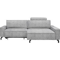 ECKSOFA in Mikrofaser Naturfarben  246/164 cm  - Schwarz/Naturfarben, Design, Textil (246/164cm) - Sedda