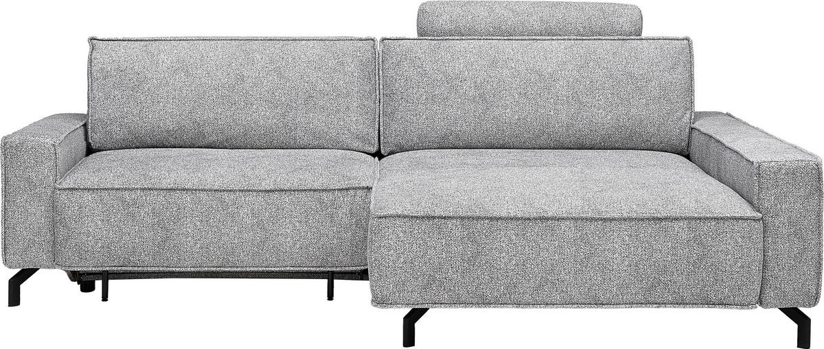 ECKSOFA in Mikrofaser Naturfarben  246/164 cm  - Schwarz/Naturfarben, Design, Textil (246/164cm) - Sedda