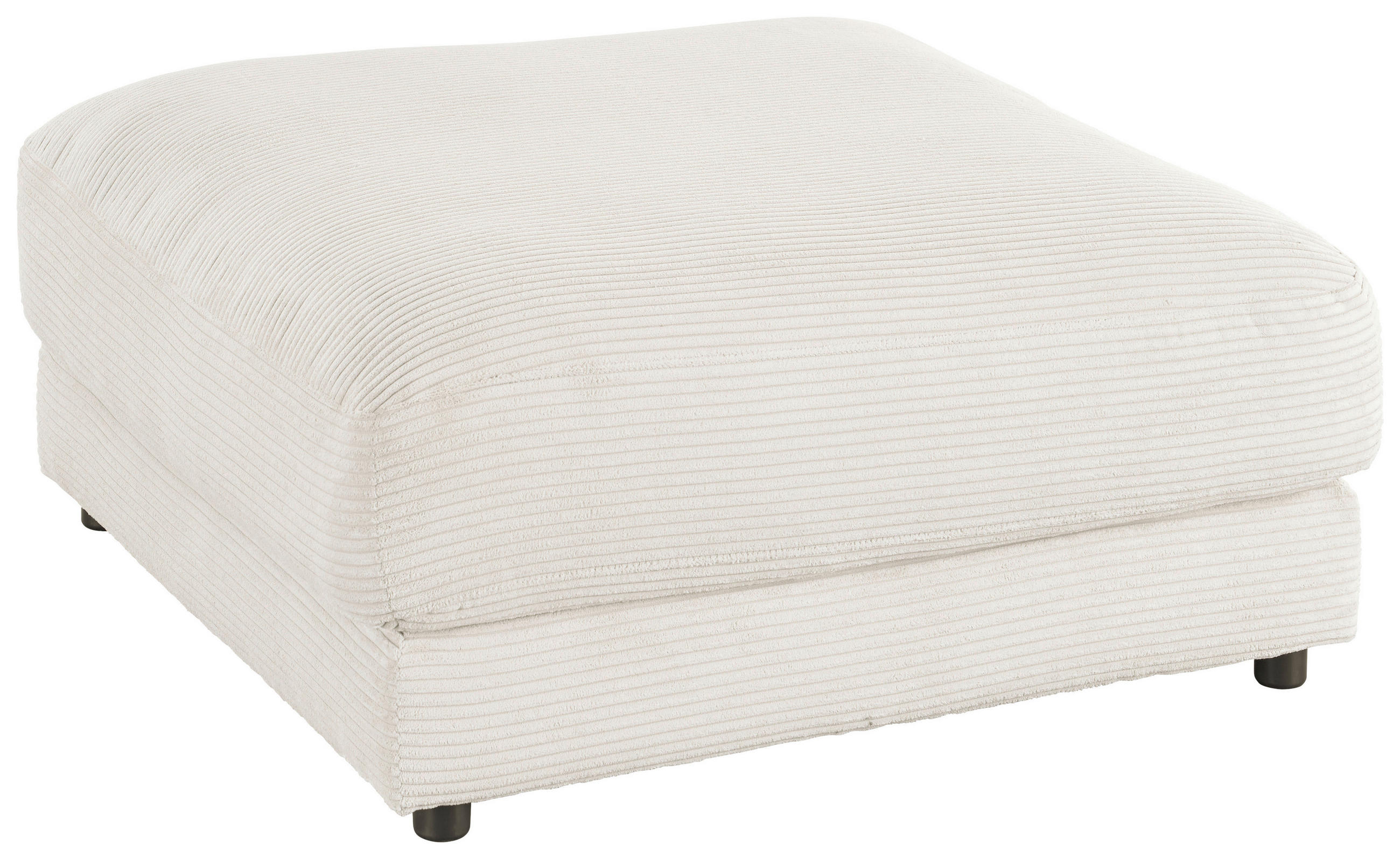 HOCKER in Textil Weiss  - Weiss/Schwarz, Design, Kunststoff/Textil (100/86/100cm) - Lomoco