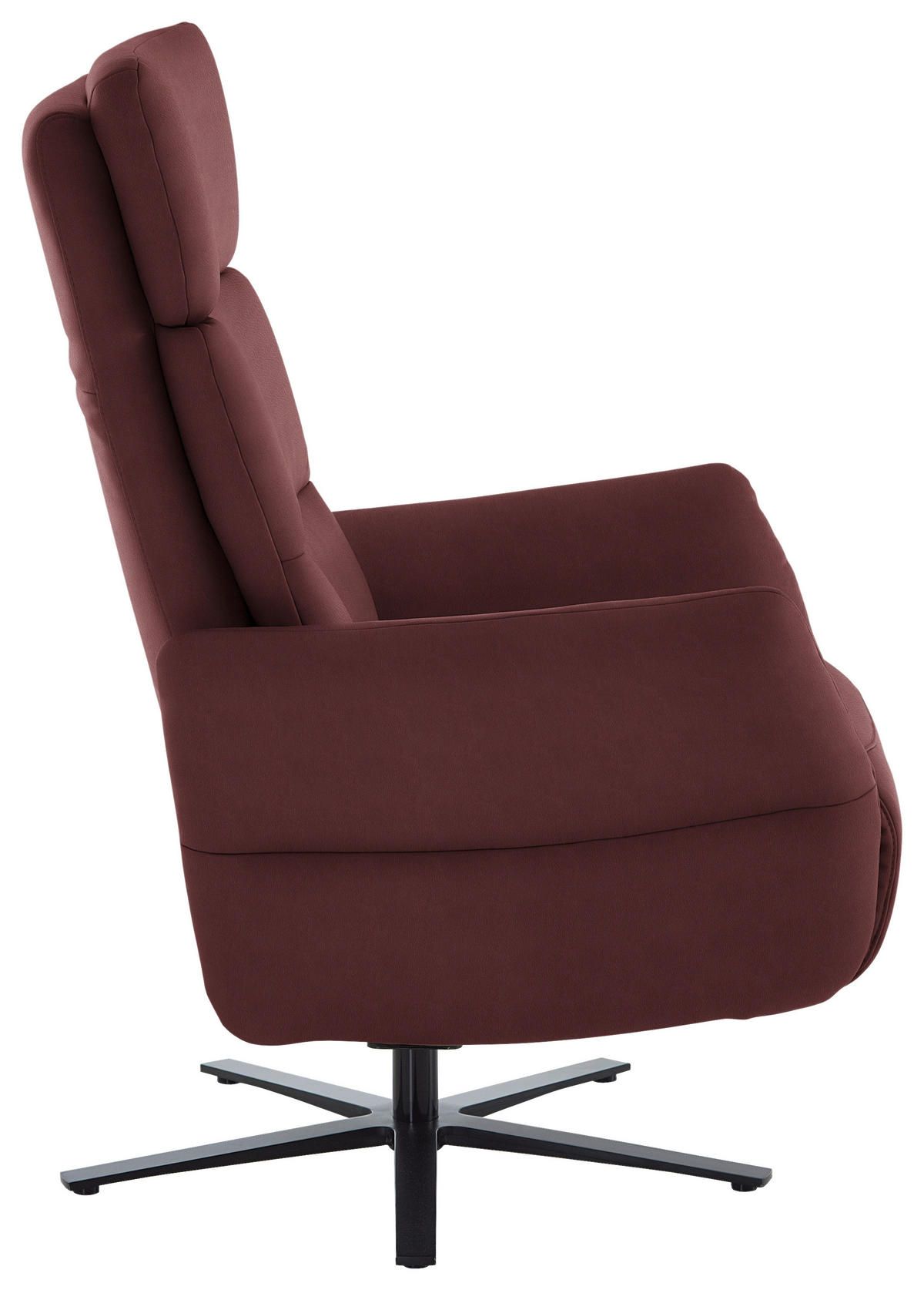 RELAXSESSEL in Leder Bordeaux  - Bordeaux/Schwarz, Design, Leder/Metall (82/119/85cm) - Dieter Knoll