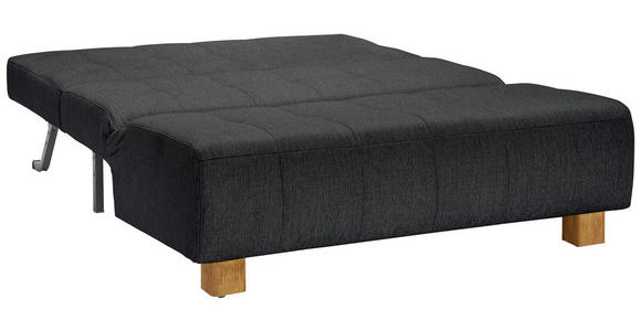 SCHLAFSOFA Flachgewebe Dunkelgrau - Dunkelgrau/Naturfarben, Design, Holz/Textil (145/92/102cm) - Novel