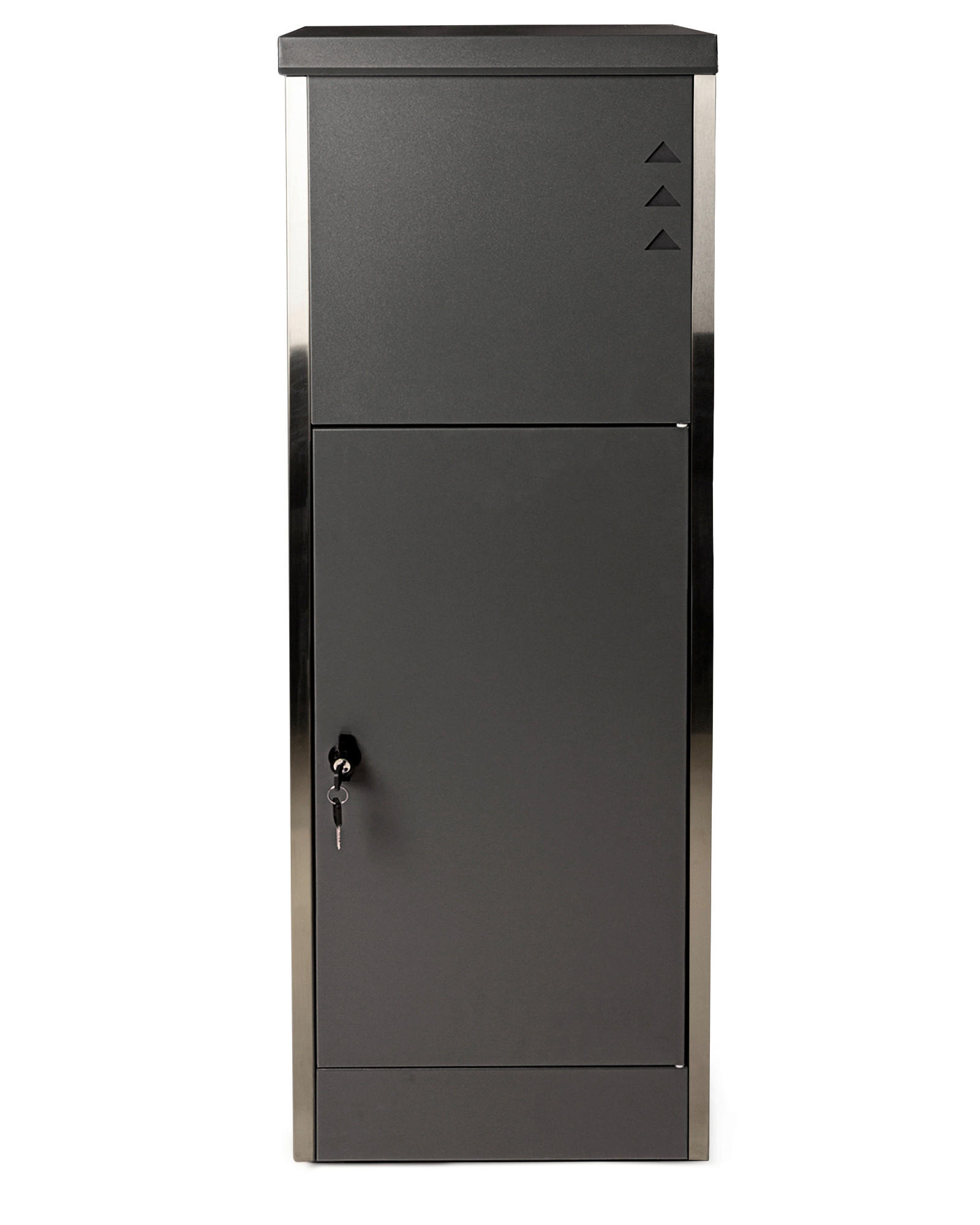 PAKETBOX Schwarz  - Schwarz, Basics, Metall (39,5/118,5/38,5cm)