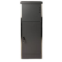 PAKETBOX Schwarz  - Schwarz, Basics, Metall (39,5/118,5/38,5cm)