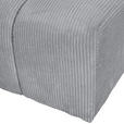 ECKSOFA Hellgrau Cord Zierkissen, Rücken echt  - Hellgrau/Schwarz, KONVENTIONELL, Kunststoff/Textil (162/313cm) - Carryhome