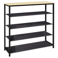 SCHUHREGAL 90/87/30 cm  - Honigeiche/Schwarz, Design, Holzwerkstoff/Metall (90/87/30cm) - MID.YOU