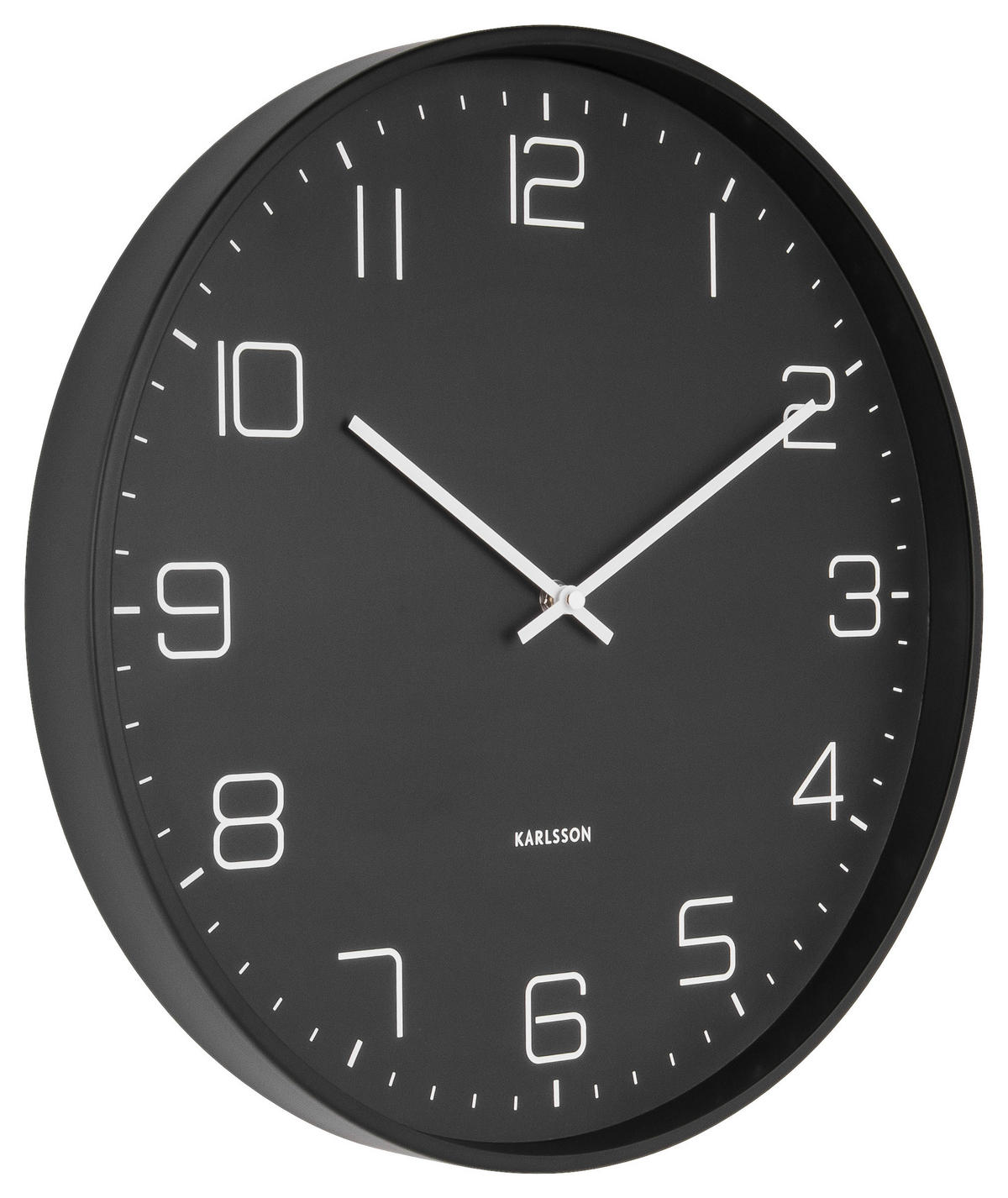 NÁSTĚNNÉ HODINY, černá, 40/40/4,5 cm - černá, Basics, kov (40/40/4,5cm) - Karlsson