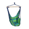 HÄNGESESSEL  - Blau/Dunkelgrün, Basics, Holz/Textil (90/120/60cm)