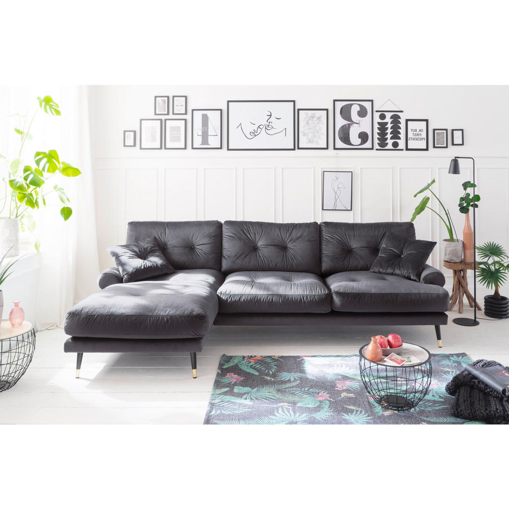 MID.YOU ROHOVÁ SEDAČKA, textil, antracitová