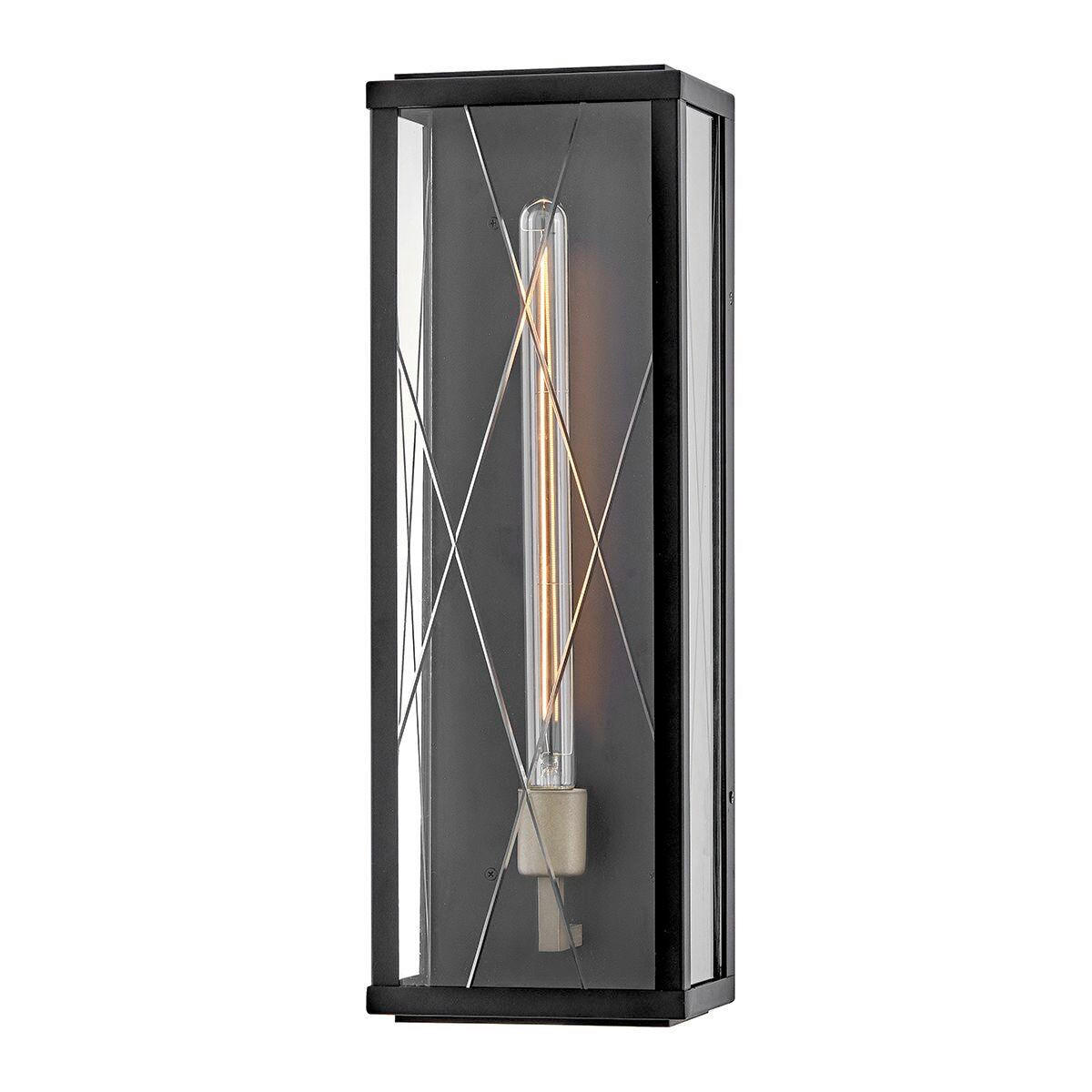 WANDLEUCHTE HINKLEY 55,9/19,1/14,7 cm  - Schwarz, Design, Glas/Metall (55,9/19,1/14,7cm) - Elstead Lighting