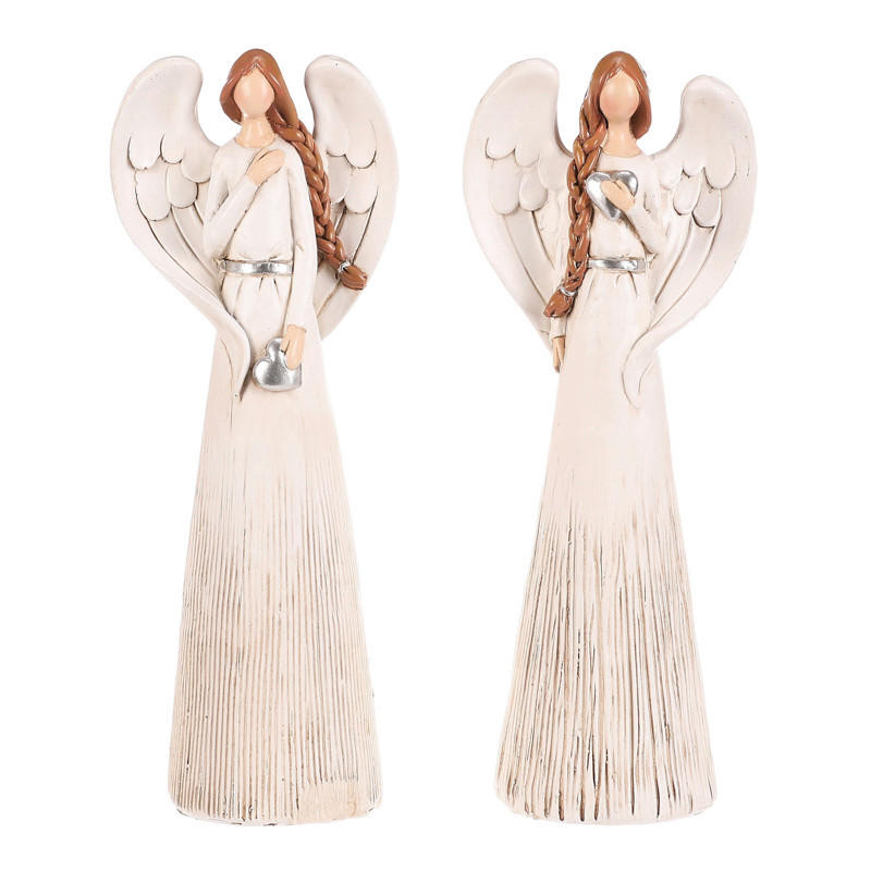 VÁNOČNÍ FIGURKA - béžová, Basics, plast (8/20/5cm)
