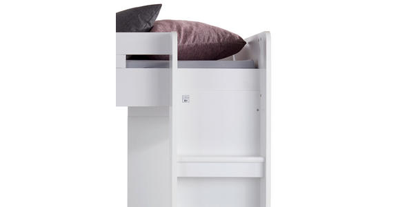ETAGENBETT 90/200 cm Weiß  - Weiß, KONVENTIONELL, Holzwerkstoff (90/200cm) - Carryhome