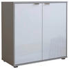 KOMMODE  in 80/70/43 cm  - Chromfarben/Schwarz, KONVENTIONELL, Glas/Holzwerkstoff (80/70/43cm) - Dieter Knoll