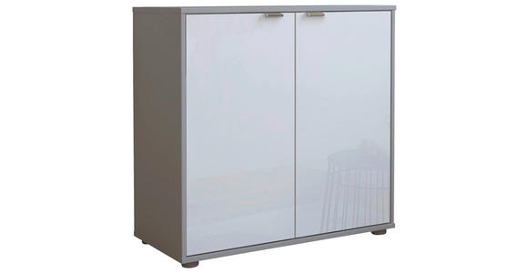 KOMMODE  in 80/70/43 cm  - Chromfarben/Schwarz, KONVENTIONELL, Glas/Holzwerkstoff (80/70/43cm) - Dieter Knoll