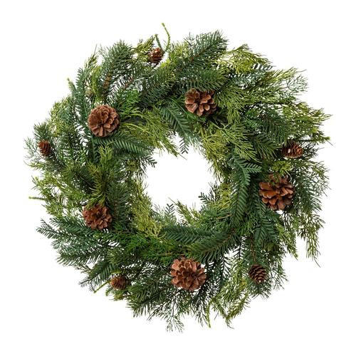 ADVENTKRANZ - Braun/Grün, Trend, Kunststoff (60cm) - P & B