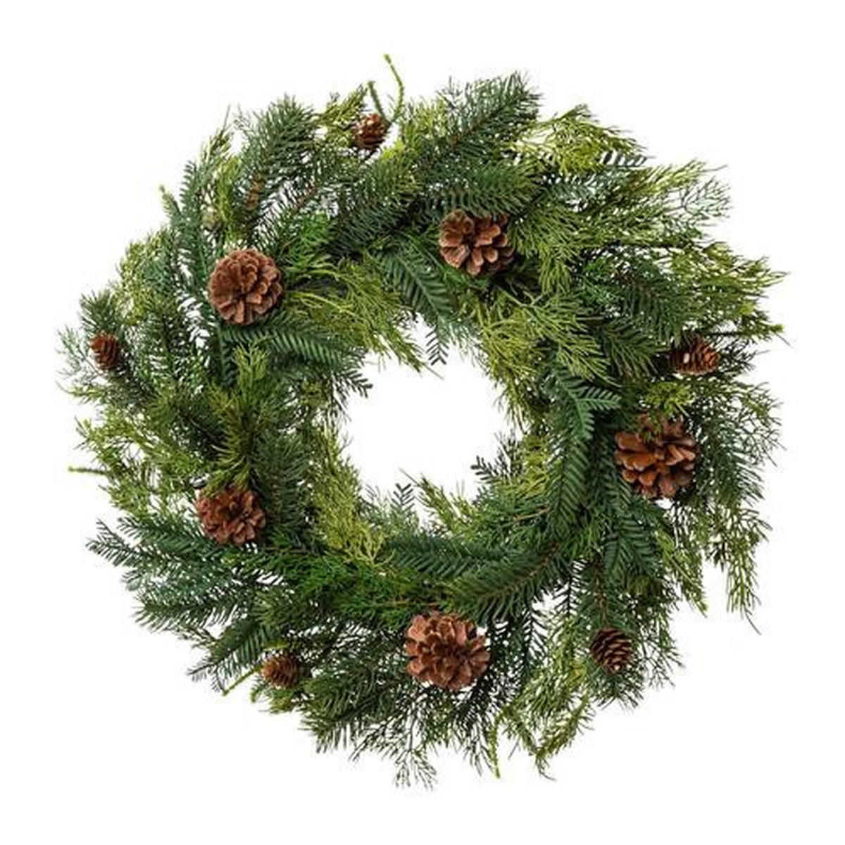 ADVENTSKRANZ - Braun/Grün, Trend, Kunststoff (60cm) - P & B