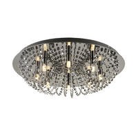 STROPNA SVETILKA Adela 60/13,5 cm   - barve kroma/črna, Design, kovina/umetna masa (60/13,5cm) - Novel