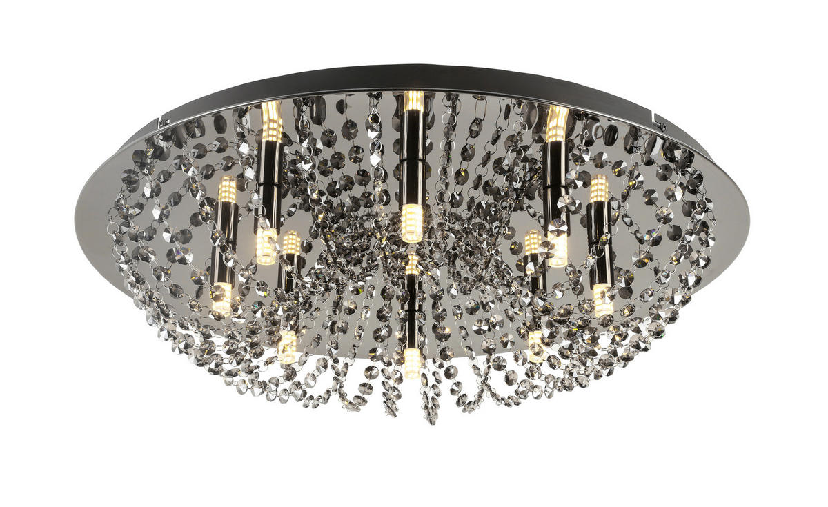 STROPNA SVETILKA Adela 60/13,5 cm   - barve kroma/črna, Design, kovina/umetna masa (60/13,5cm) - Novel