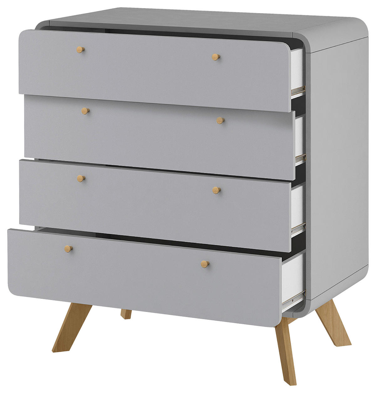 KOMMODE Cassie  in 80/88/39 cm  - Eichefarben/Grau, Design, Holzwerkstoff (80/88/39cm) - MID.YOU