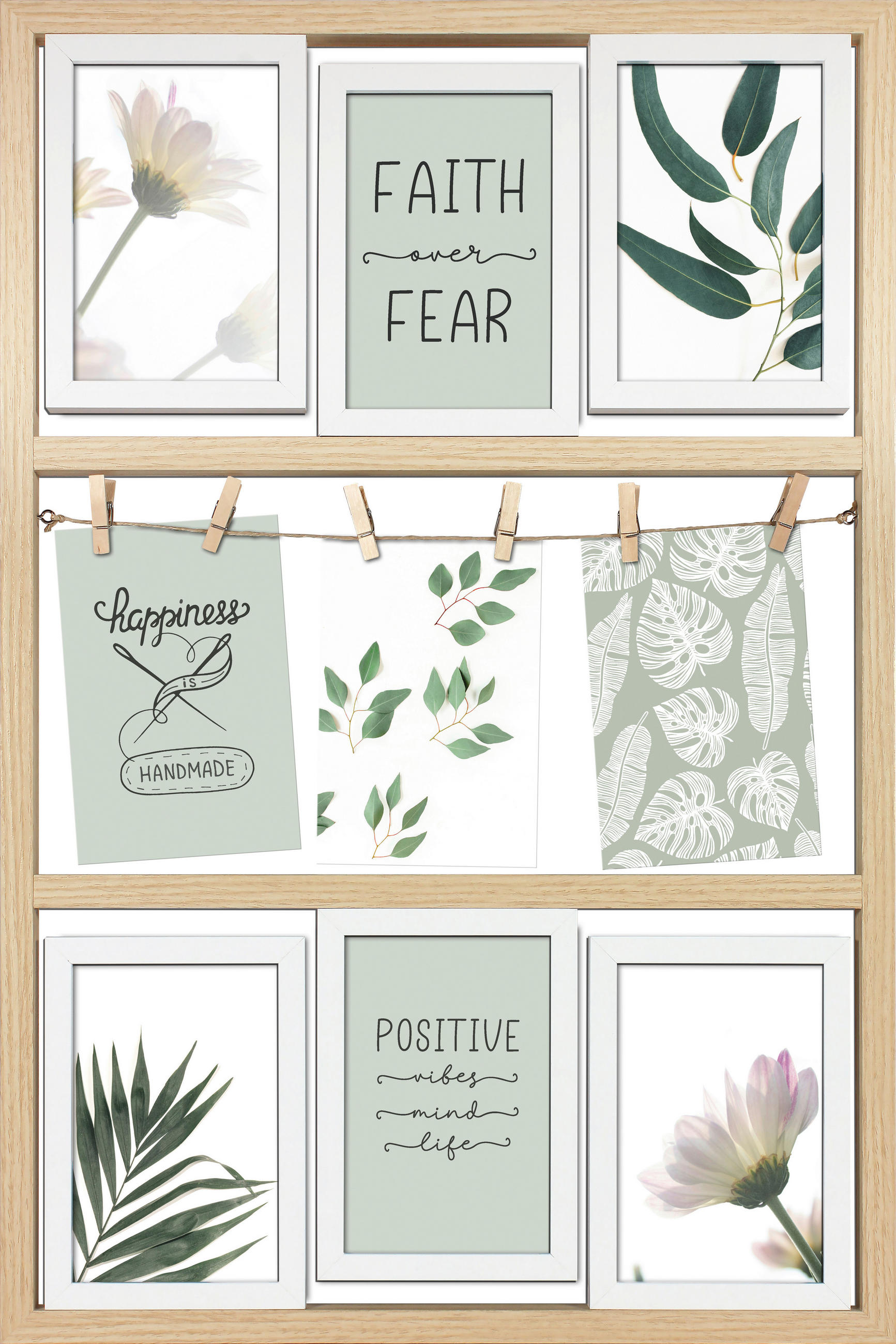 COLLAGEN-BILDERRAHMEN Naturfarben  - Naturfarben, Basics, Glas/Holzwerkstoff (40/60/1.5cm)