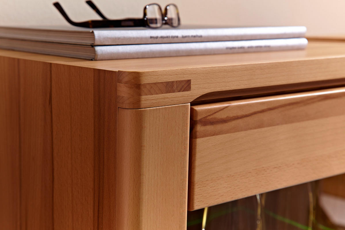 VITRIN részben tömörfa geszt bükk bükkszínű  - bükkszínű, Basics, faalapú anyag/fa (85/185/40cm) - Livetastic