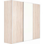 SCHWEBETÜRENSCHRANK  in Sonoma Eiche  - Alufarben/Sonoma Eiche, KONVENTIONELL, Glas/Holzwerkstoff (249/222/68cm) - Moderano