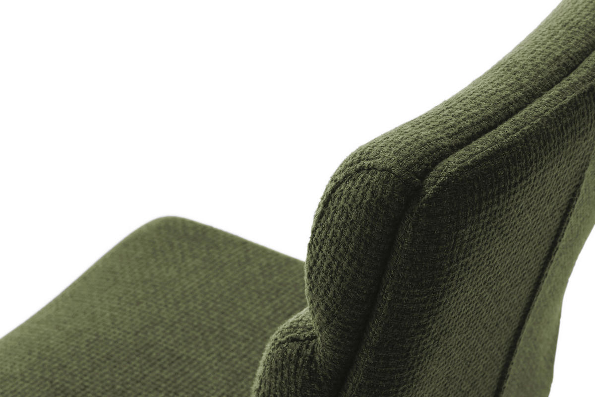 BARHOCKER in Metall, Textil Edelstahlfarben, Olivgrün  - Edelstahlfarben/Olivgrün, Design, Textil/Metall (43/84/52cm) - Dieter Knoll