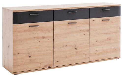 SIDEBOARD 180/85/43 cm  in Anthrazit, Eichefarben  - Eichefarben/Anthrazit, Design, Holzwerkstoff/Metall (180/85/43cm) - Livetastic