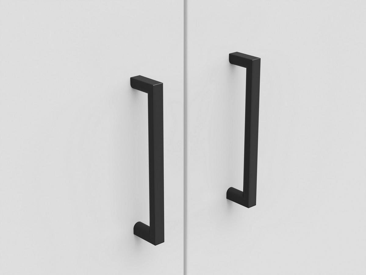 MEHRZWECKSCHRANK 80/195/40 cm  in Weiß  - Anthrazit/Schwarz, MODERN, Holzwerkstoff/Kunststoff (80/195/40cm) - Carryhome