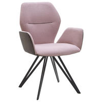 ARMLEHNSTUHL  in Eisen Webstoff, Mikrofaser  - Anthrazit/Schwarz, Design, Textil/Metall (62/91/59cm) - Valnatura