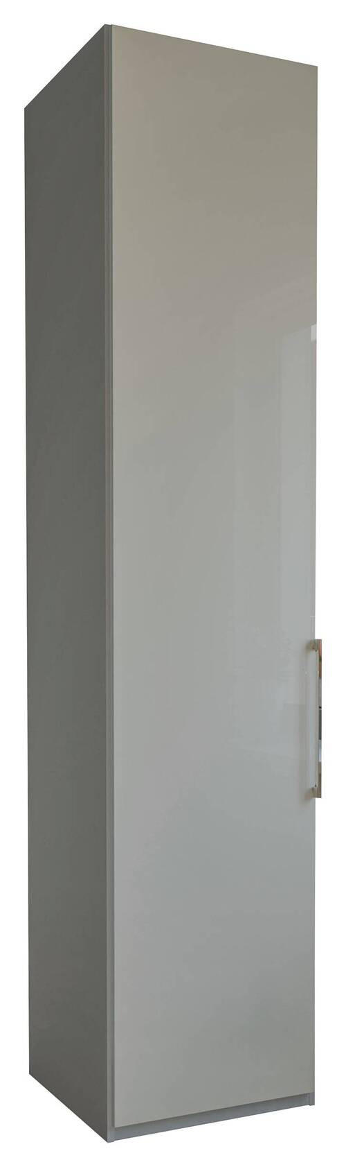 OMARA ZA OBLAČILA, siva, sivorjava - siva/sivorjava, Design, steklo/leseni material (50/236/58cm) - Dieter Knoll