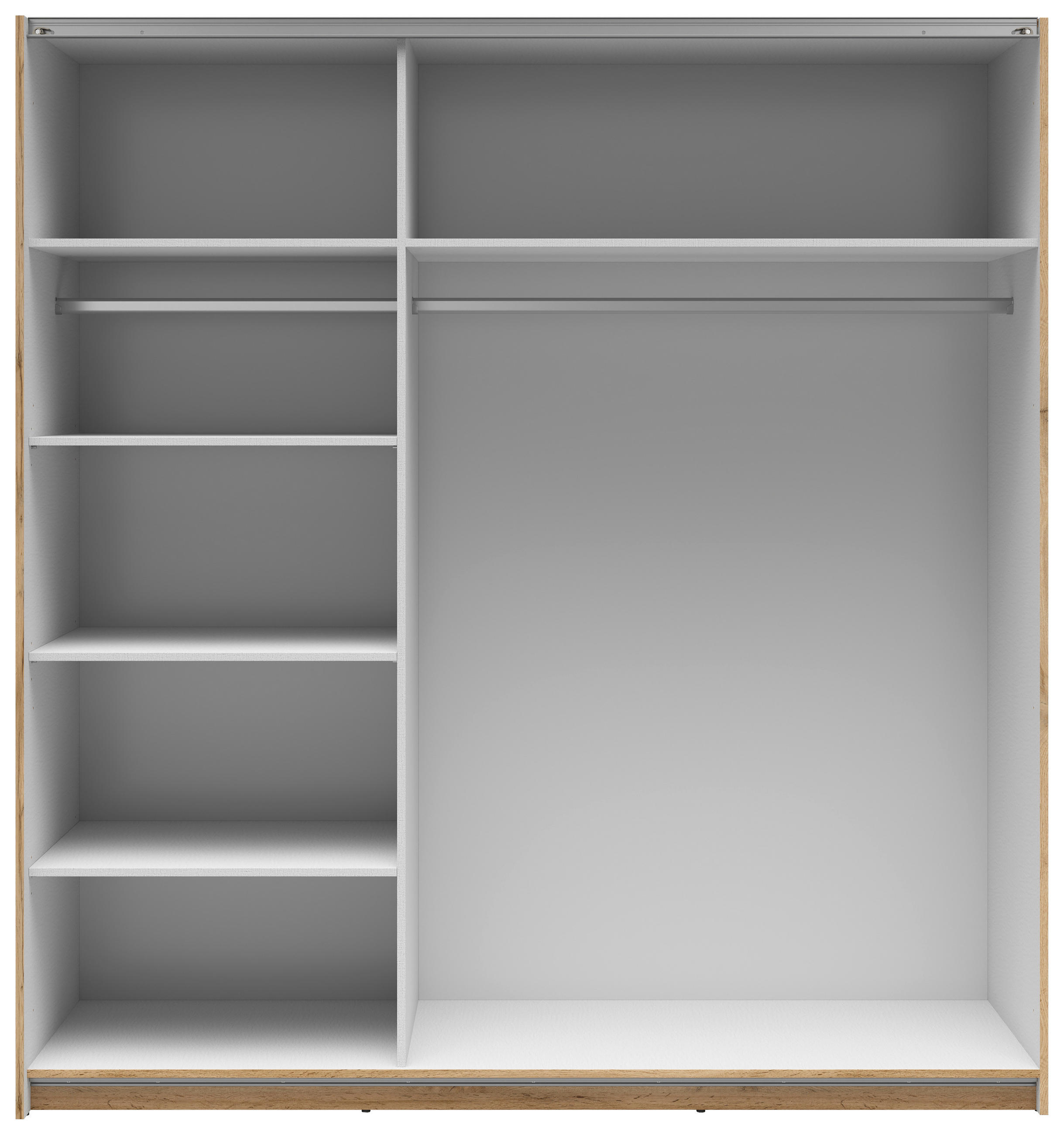 SCHWEBETÜRENSCHRANK  in Eiche Wotan  - Anthrazit/Eiche Wotan, MODERN, Holzwerkstoff/Metall (183/195,5/60cm) - MID.YOU