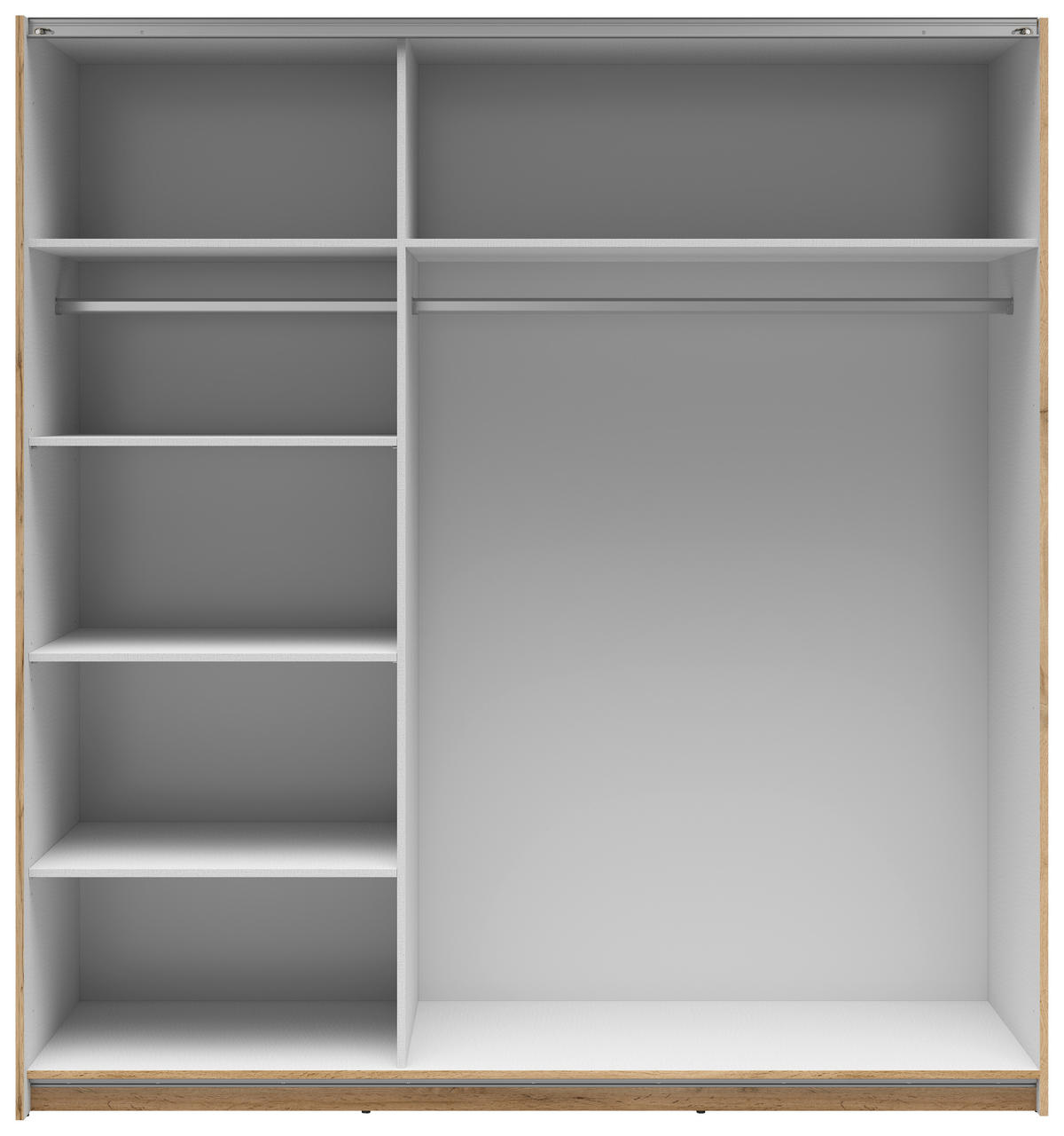 SCHWEBETÜRENSCHRANK  in Eiche Wotan  - Anthrazit/Eiche Wotan, MODERN, Holzwerkstoff/Metall (183/195,5/60cm) - MID.YOU