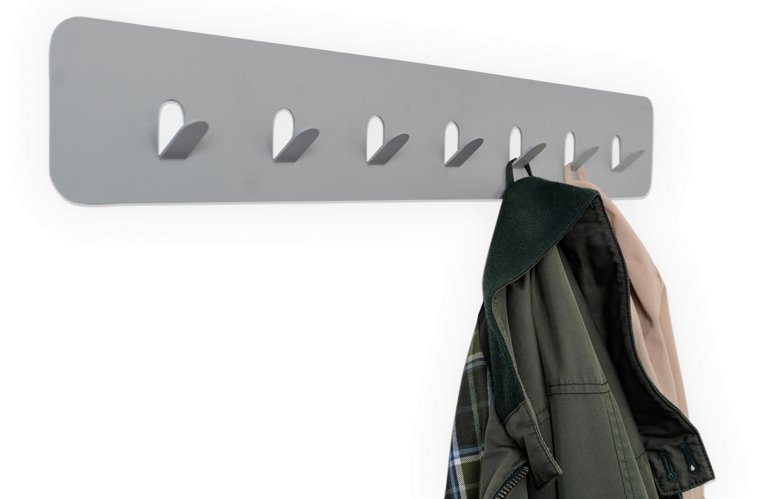 HAKENLEISTE  in Grau  - Grau, Design, Metall (70/10/3cm) - Xora