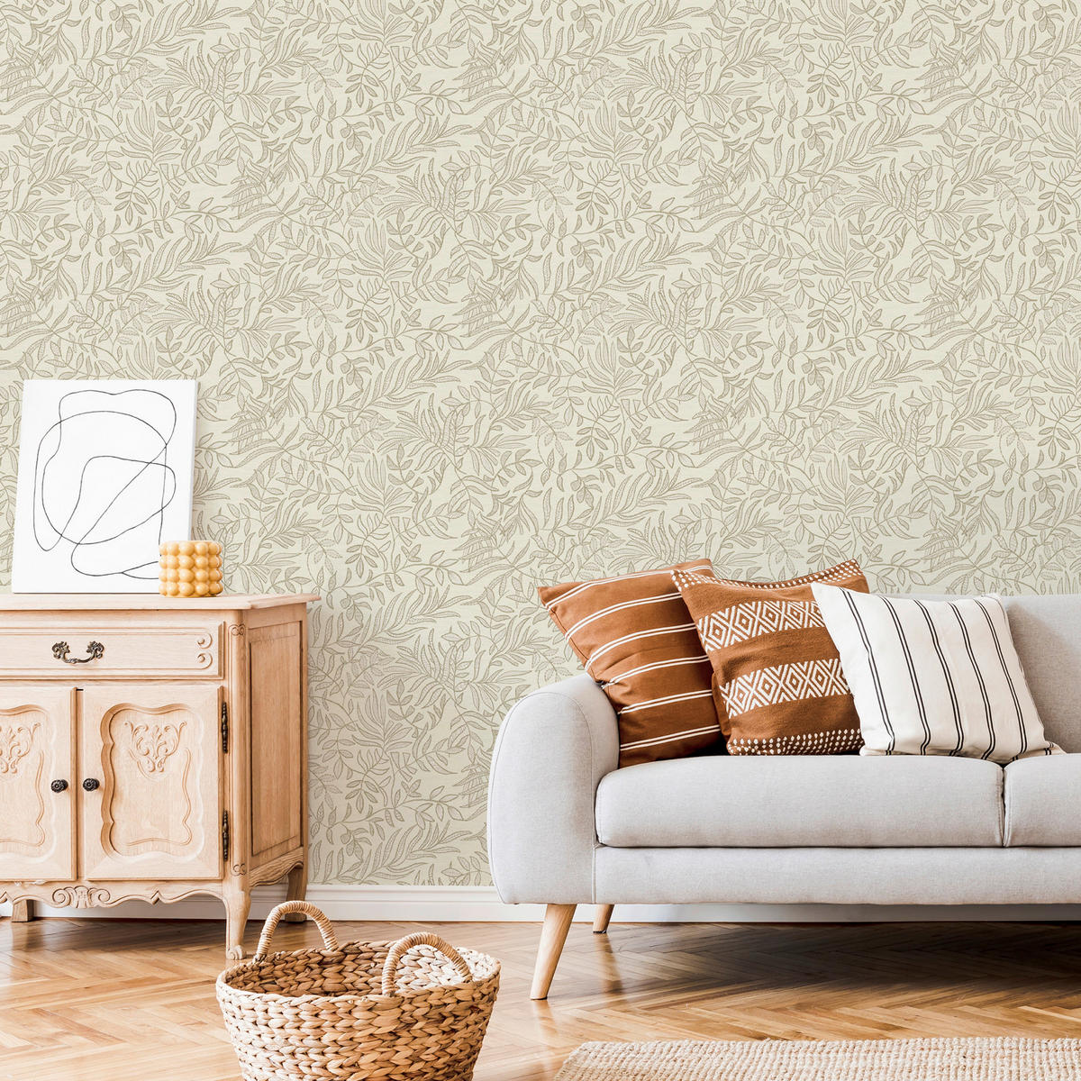 VLIESTAPETE - Beige, Basics, Papier/Kunststoff (52/1005cm)