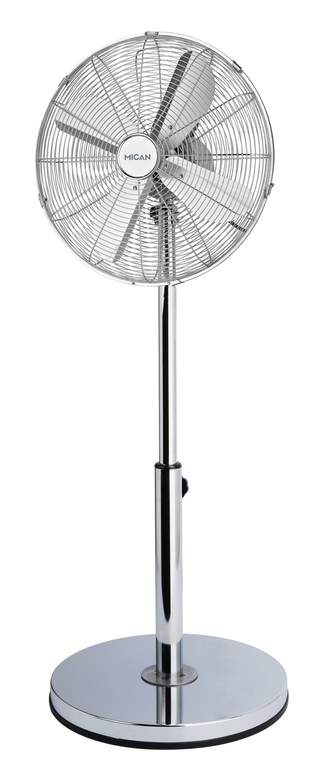 STANDVENTILATOR - Chromfarben, Basics, Metall (44,5/39/90-129cm) - Mican