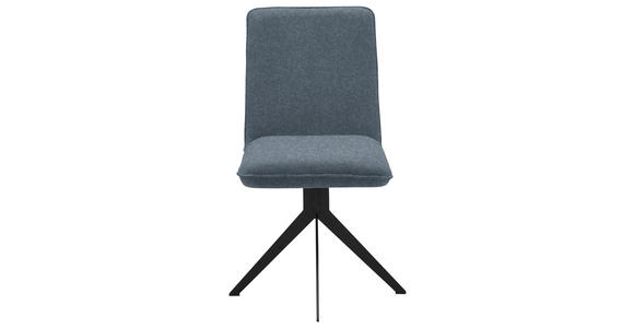 STUHL Webstoff Anthrazit, Schwarz - Anthrazit/Schwarz, Design, Textil/Metall (46,5/87/64cm) - Voleo