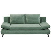 SCHLAFSOFA Mikrofaser Grün  - Schwarz/Grün, KONVENTIONELL, Kunststoff/Textil (212/88/101cm) - MID.YOU