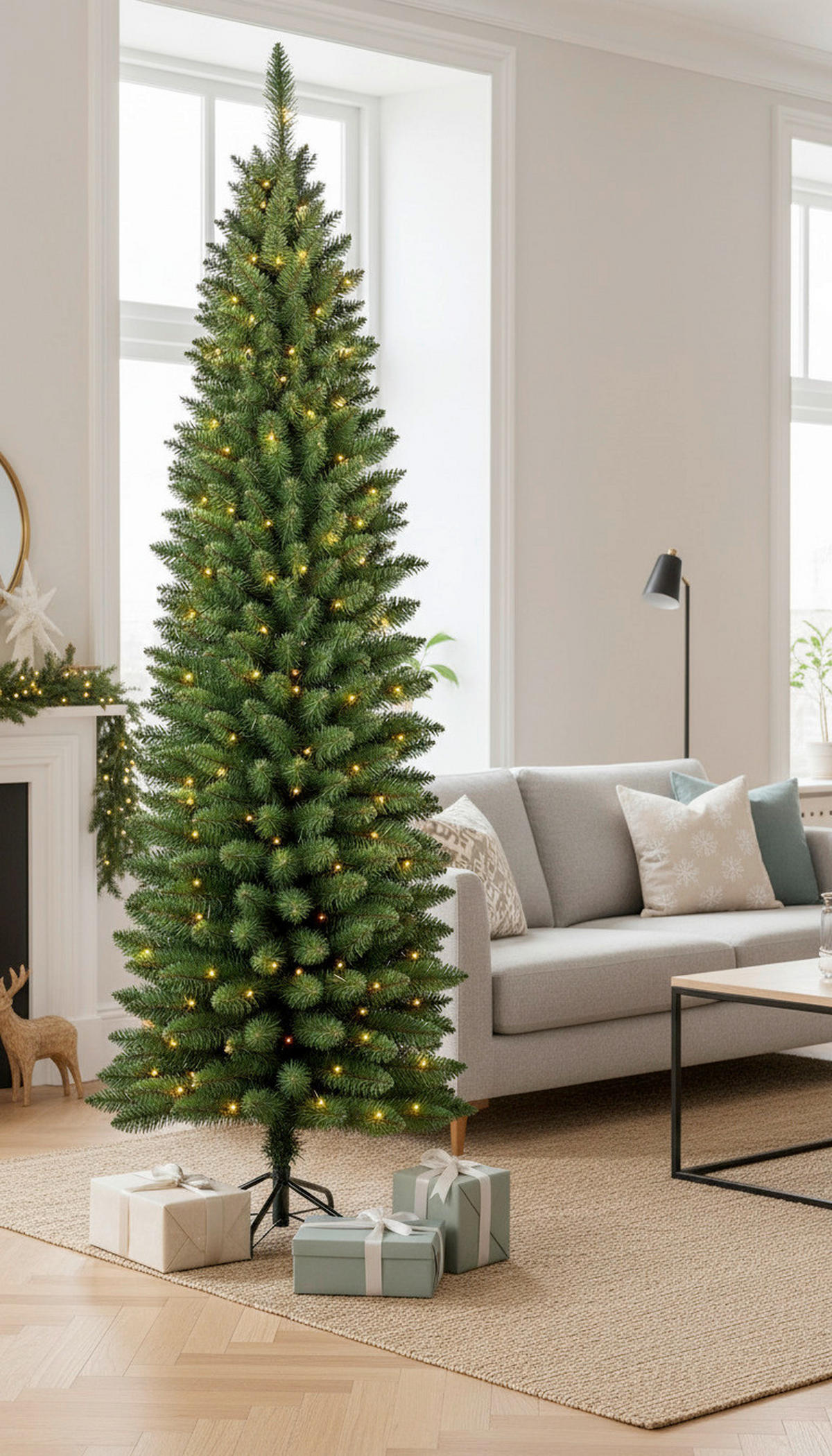 WEIHNACHTSBAUM 180 cm  - Dunkelgrün, Basics, Kunststoff/Metall (55/150cm)