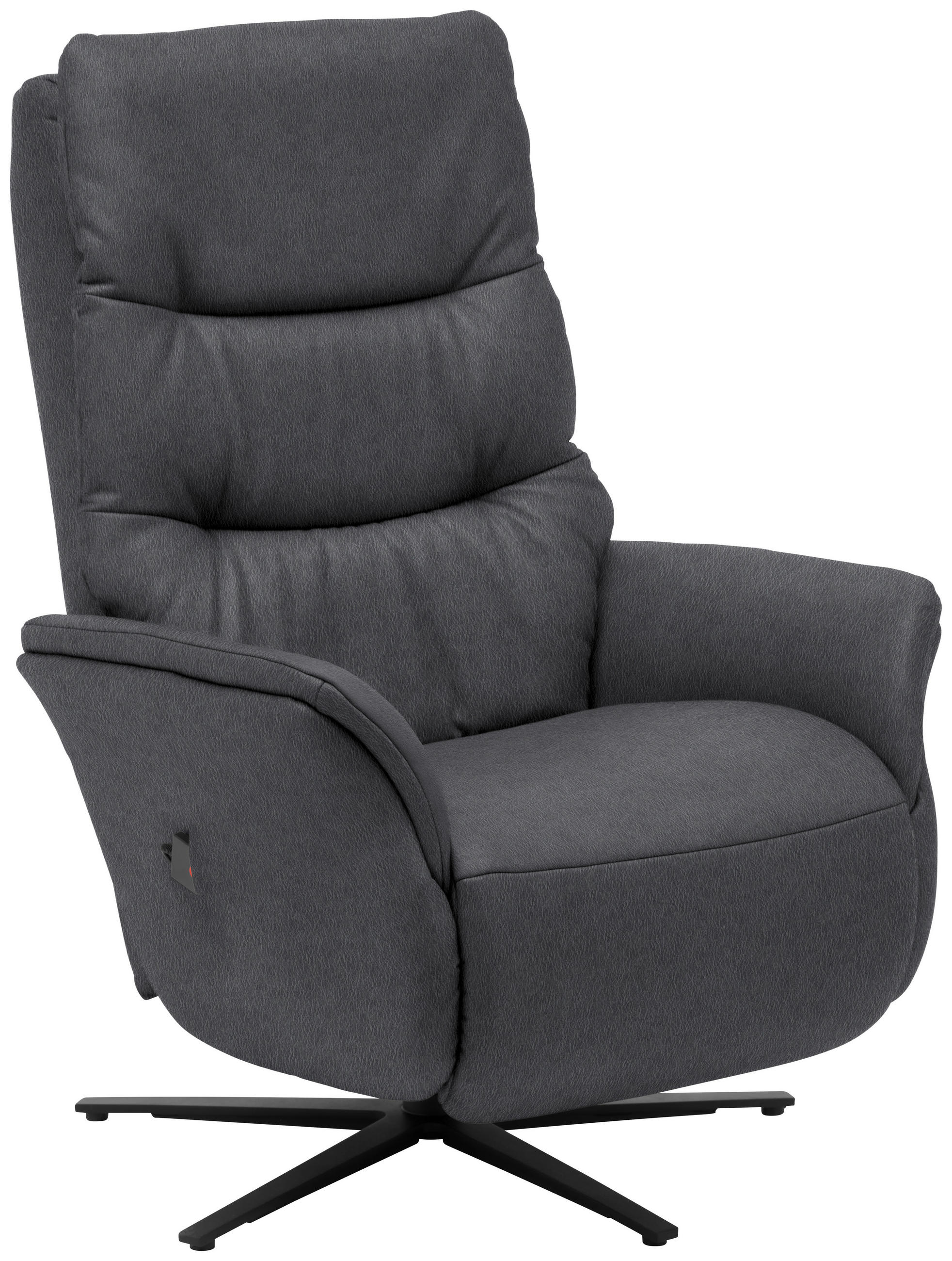 MASSAGESESSEL Echtleder Dunkelgrau    - Dunkelgrau/Anthrazit, KONVENTIONELL, Leder/Metall (74/114/97cm) - Himolla