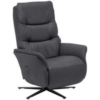 MASSAGESESSEL Echtleder Dunkelgrau    - Dunkelgrau/Anthrazit, KONVENTIONELL, Leder/Metall (74/114/97cm) - Himolla