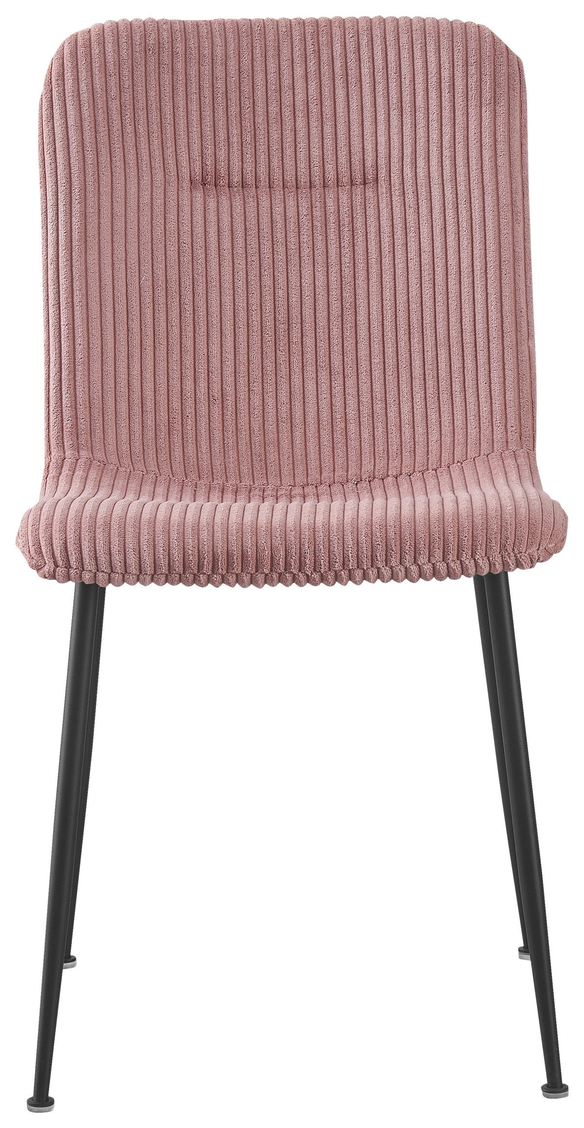 STUHL Cord Rosa  - Schwarz/Rosa, Design, Textil/Metall (43/83/56cm) - Xora