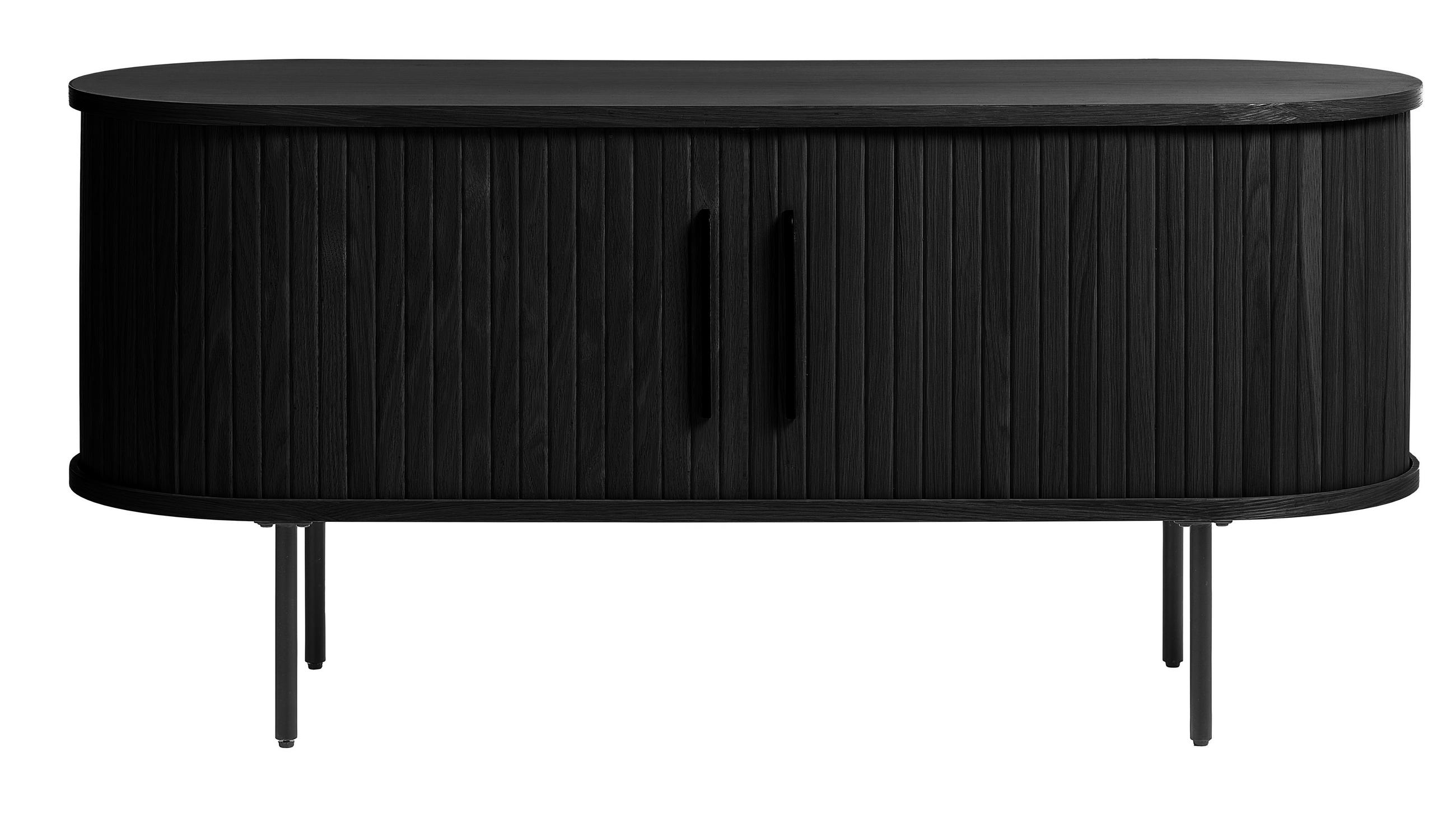 home24 Lowboard Schwarz 120x56x40 cm