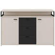 SIDEBOARD  in 134/87,8/38 cm  - Kaschmir/Schwarz, KONVENTIONELL, Holzwerkstoff/Kunststoff (134/87,8/38cm) - Xora