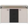 SIDEBOARD  in 134/87,8/38 cm  - Kaschmir/Schwarz, KONVENTIONELL, Holzwerkstoff/Kunststoff (134/87,8/38cm) - Xora