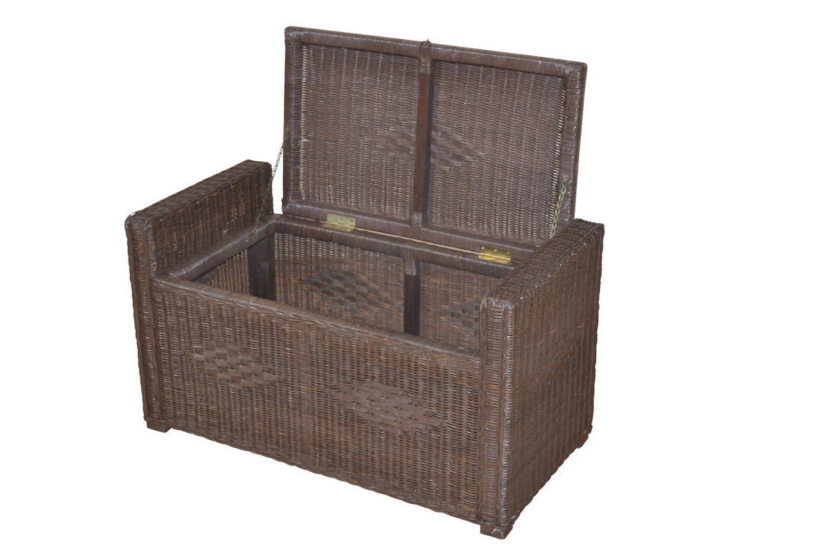 SITZBANK Braun Rattan  - Braun, KONVENTIONELL, Holz (45/90/51cm) - MID.YOU